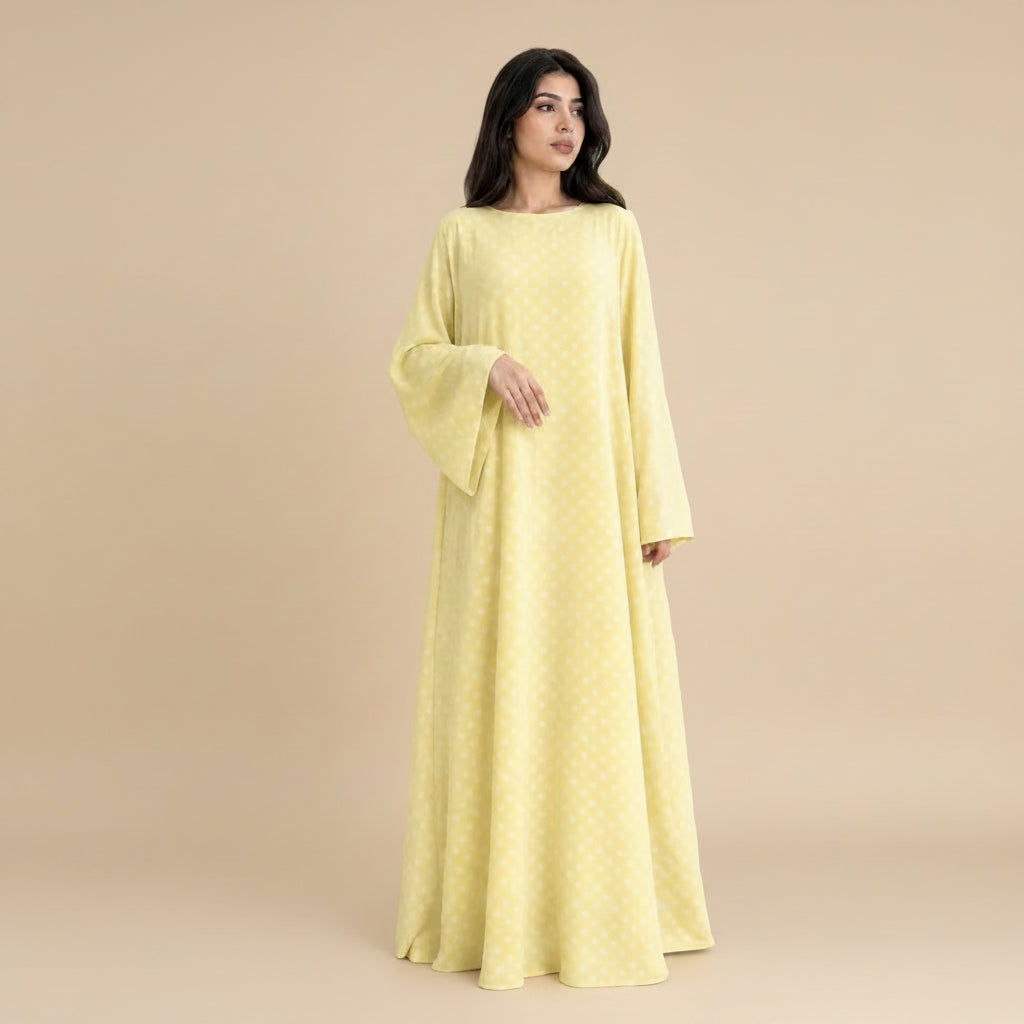 Muslim Women Polka Dot Abaya Dress #261378