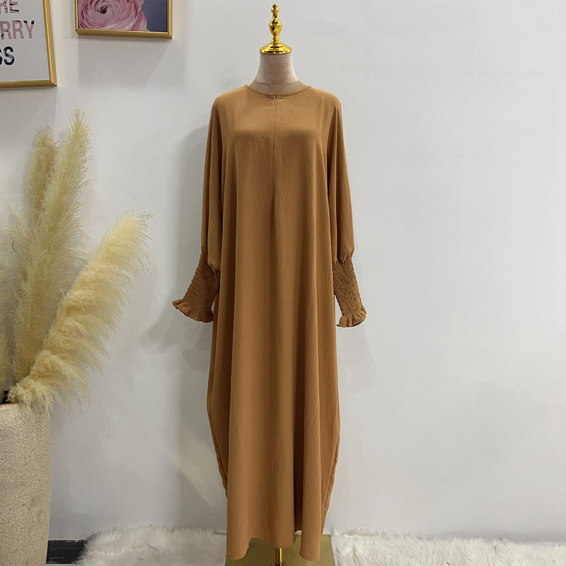 Muslim Women Polyester/Cotton Farasha Abaya Dress