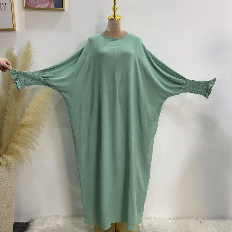 Muslim Women Polyester/Cotton Farasha Abaya Dress