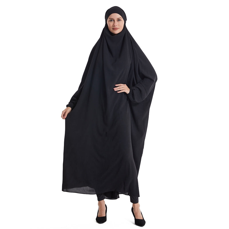 Farasha Batwing Sleeve Overhead Robe Jilbab Abaya Prayer Dress