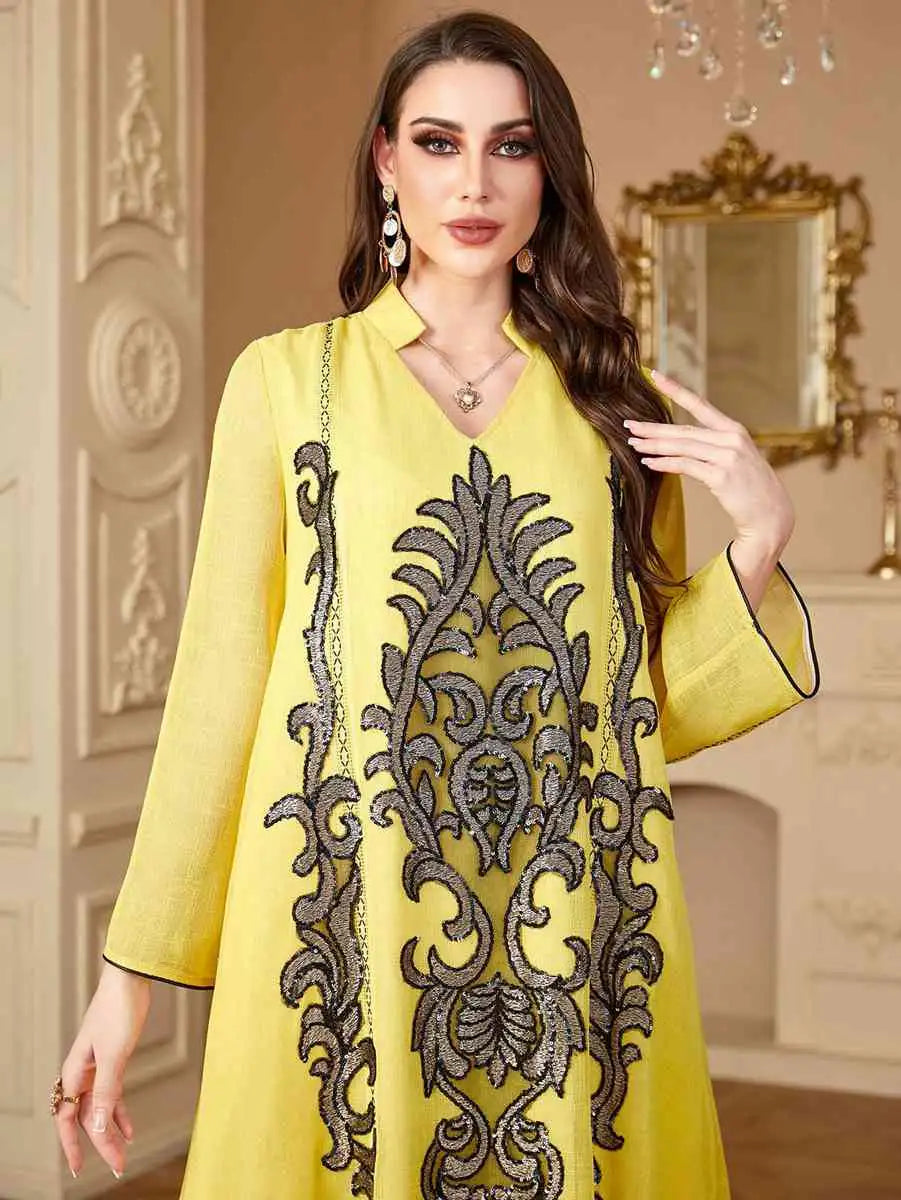 Embroidery Eid Caftan Kaftan Dress For Party And Wedding #254169