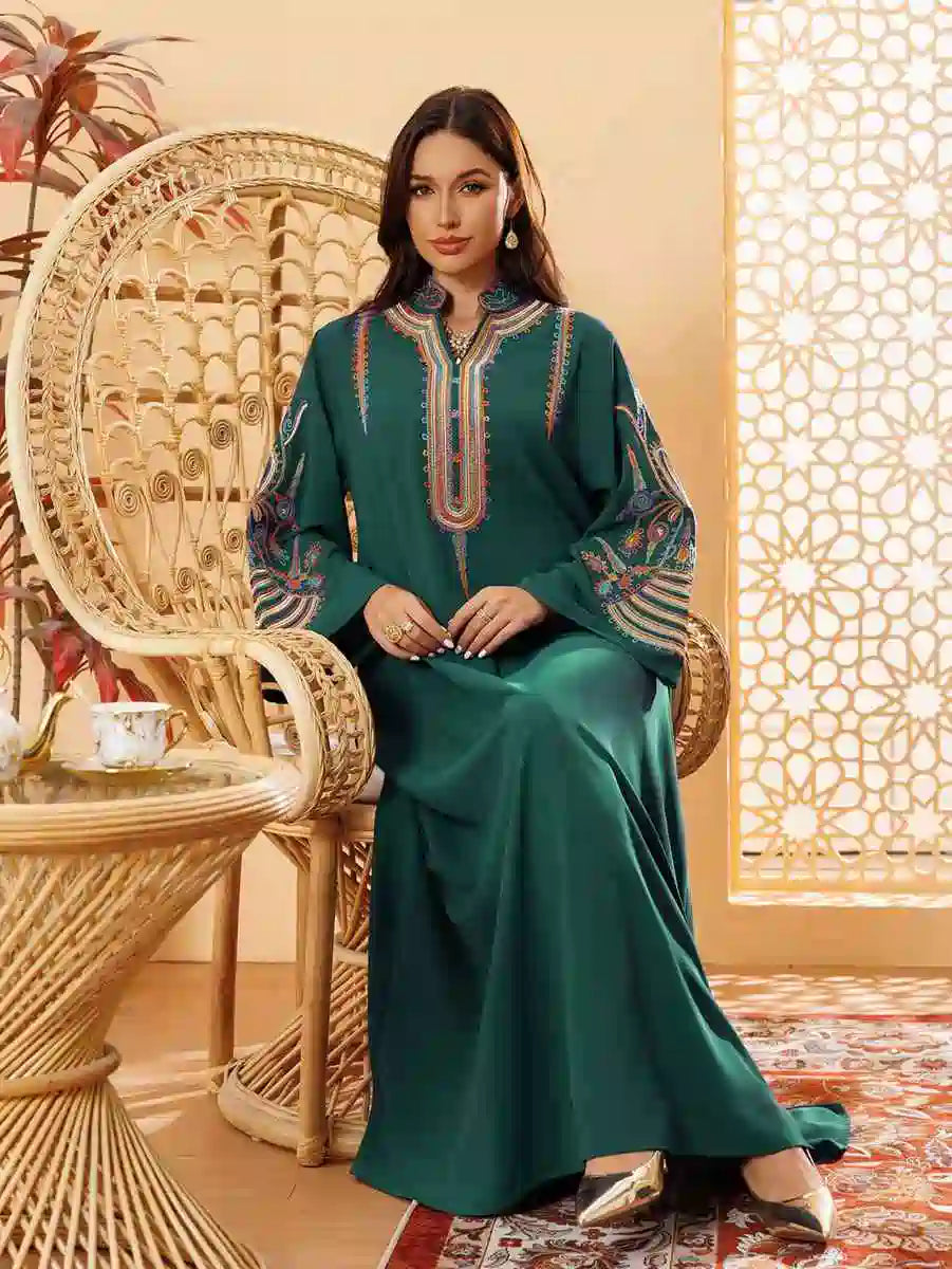 Eid Rope Embroidery Kaftan Caftan Dress