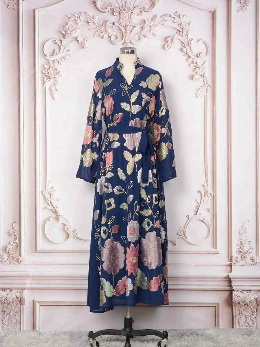 فستان قفطان عيد مطرز بالترتر #25MT216