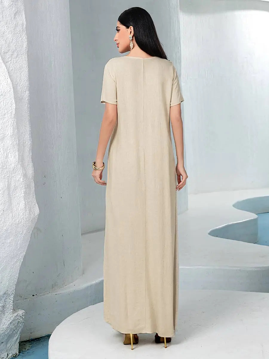 2 Pieces Set Hand Embroidery Eid Dresses Caftan Kaftan Dress #255051