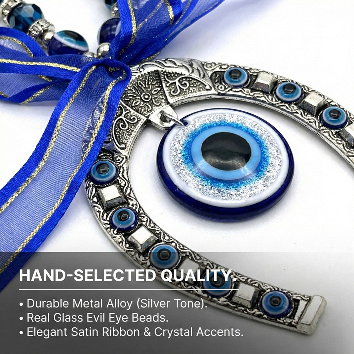 Blue Evil Eye Decor Wall Hanging Ornament Door Hanger Home Protection #EBE081