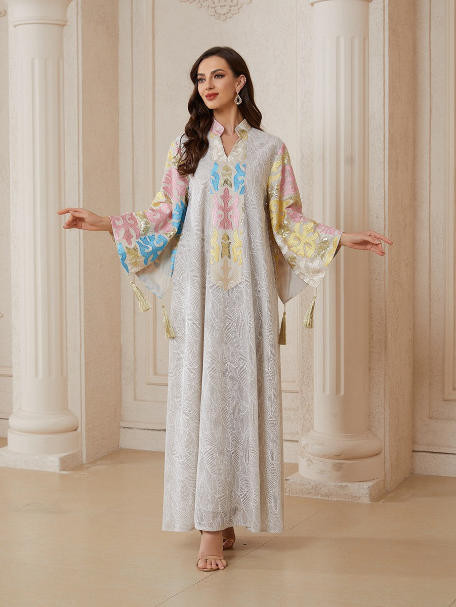Eid Embroidery Caftan Kaftan Dress Jalabiya #26N152