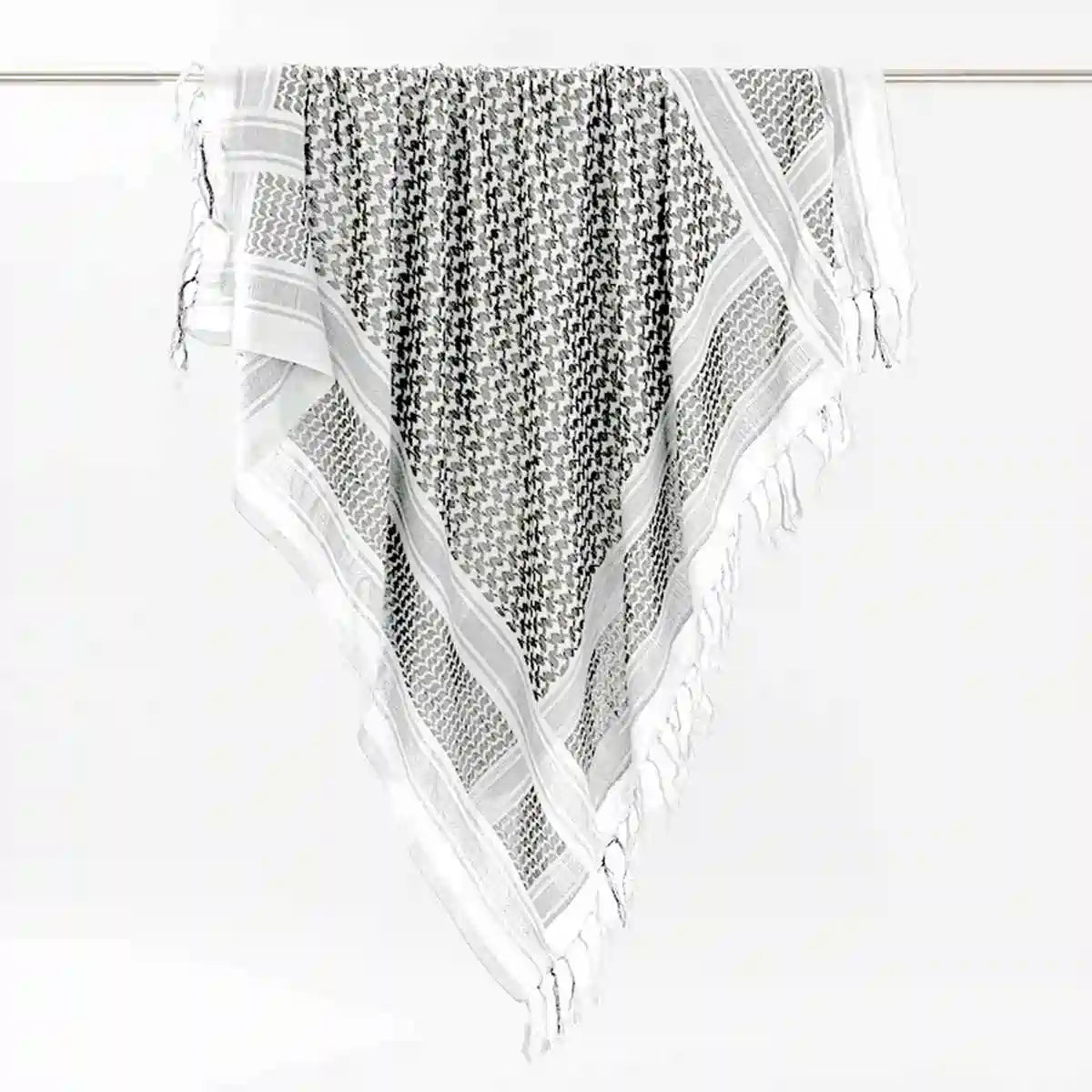 100% Cotton Palestinian Keffiyeh Scarf, Tassel Palestine Scarf Shemagh Tactical Head Neck Wrap for Men and Women