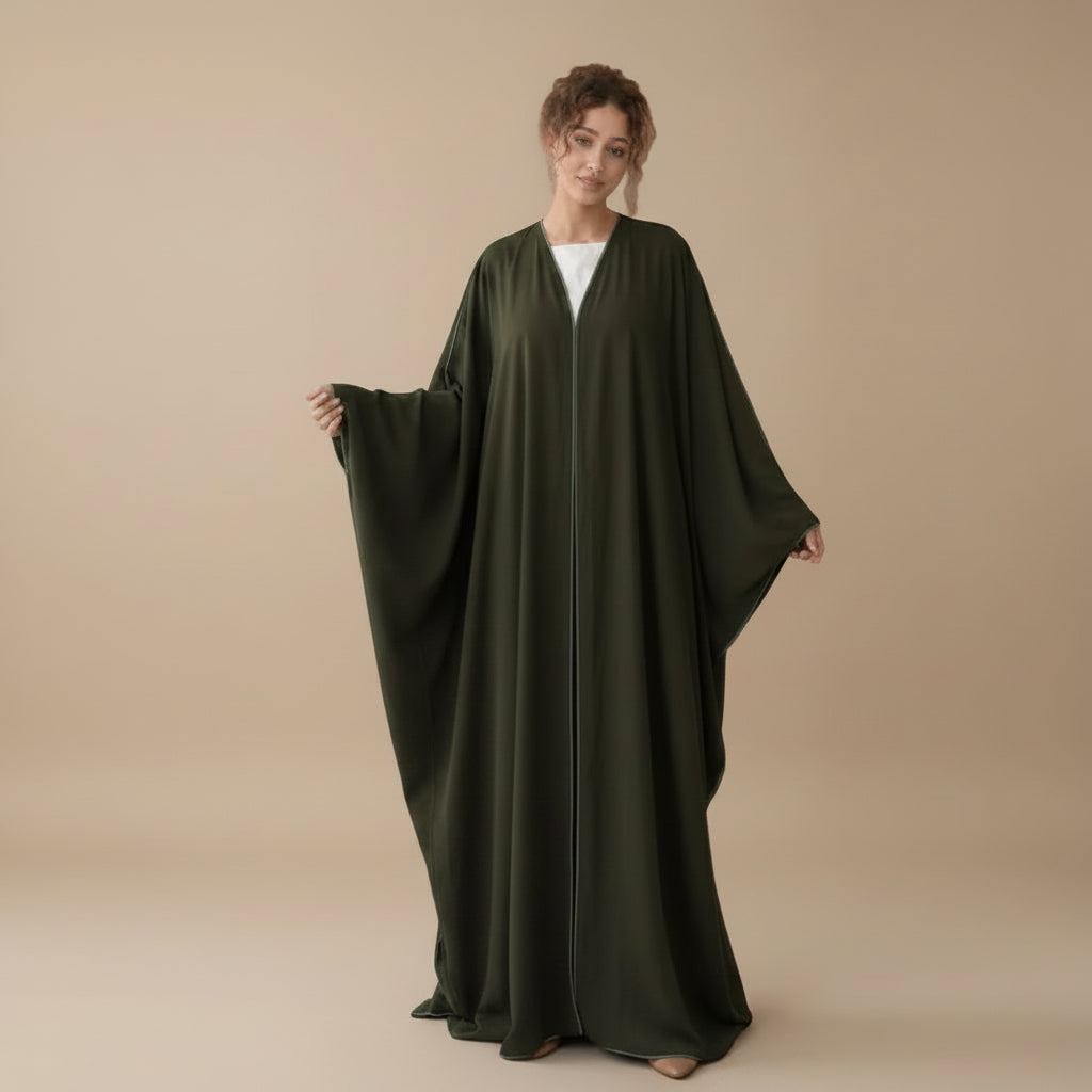 Muslim Women Nida Cardigan Open Abaya Dress - Modest Fashion - #261193
