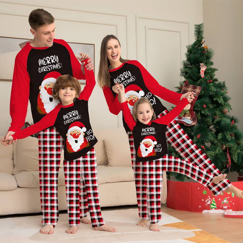 Christmas Matching Family Pajamas Sets With Santa