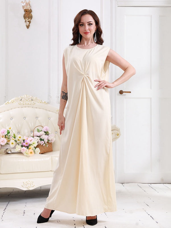 Muslim Women Abaya Under Sleeveless Satin Inner Slip Dress Underdress