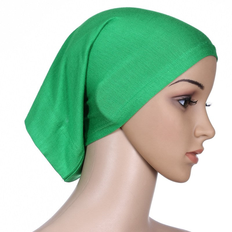 Muslim Women Mercerized Cotton Turban Hat Headwraps Hijab Caps