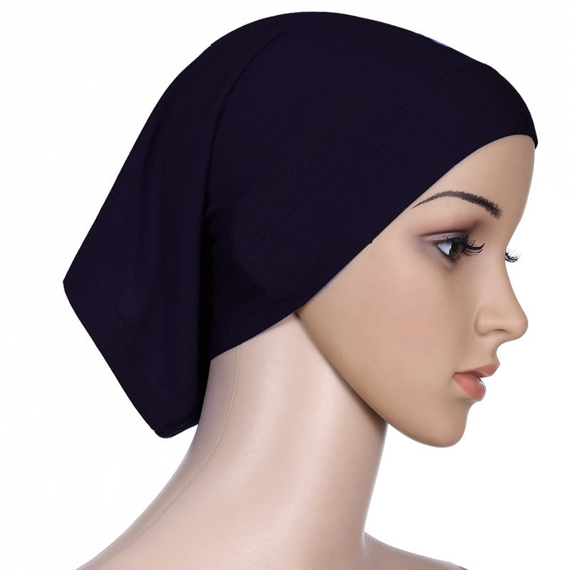 Muslim Women Mercerized Cotton Turban Hat Headwraps Hijab Caps