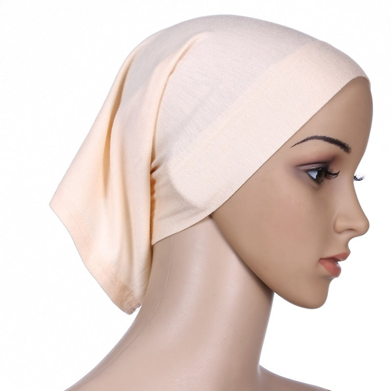 Muslim Women Mercerized Cotton Turban Hat Headwraps Hijab Caps