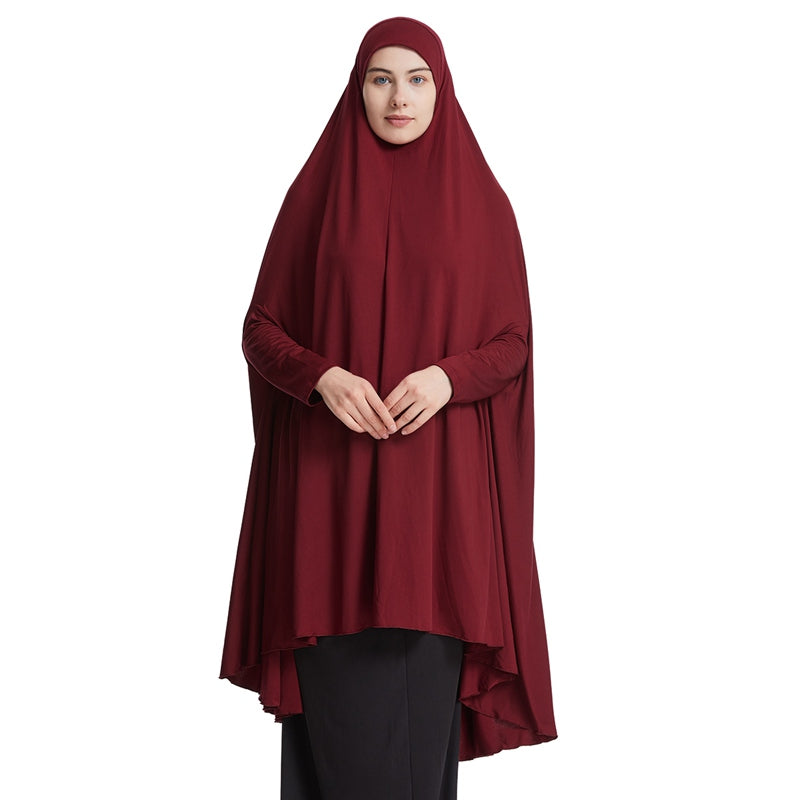 10 Color Options Muslim Women Sleeved Jilbab