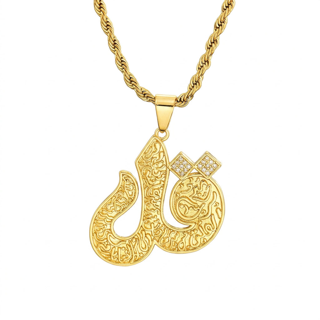 Arabic Allah Necklace Islamic Muslim Jewelry #766