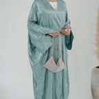 Cardigan Open Abaya Dress - Bronzing Fabric