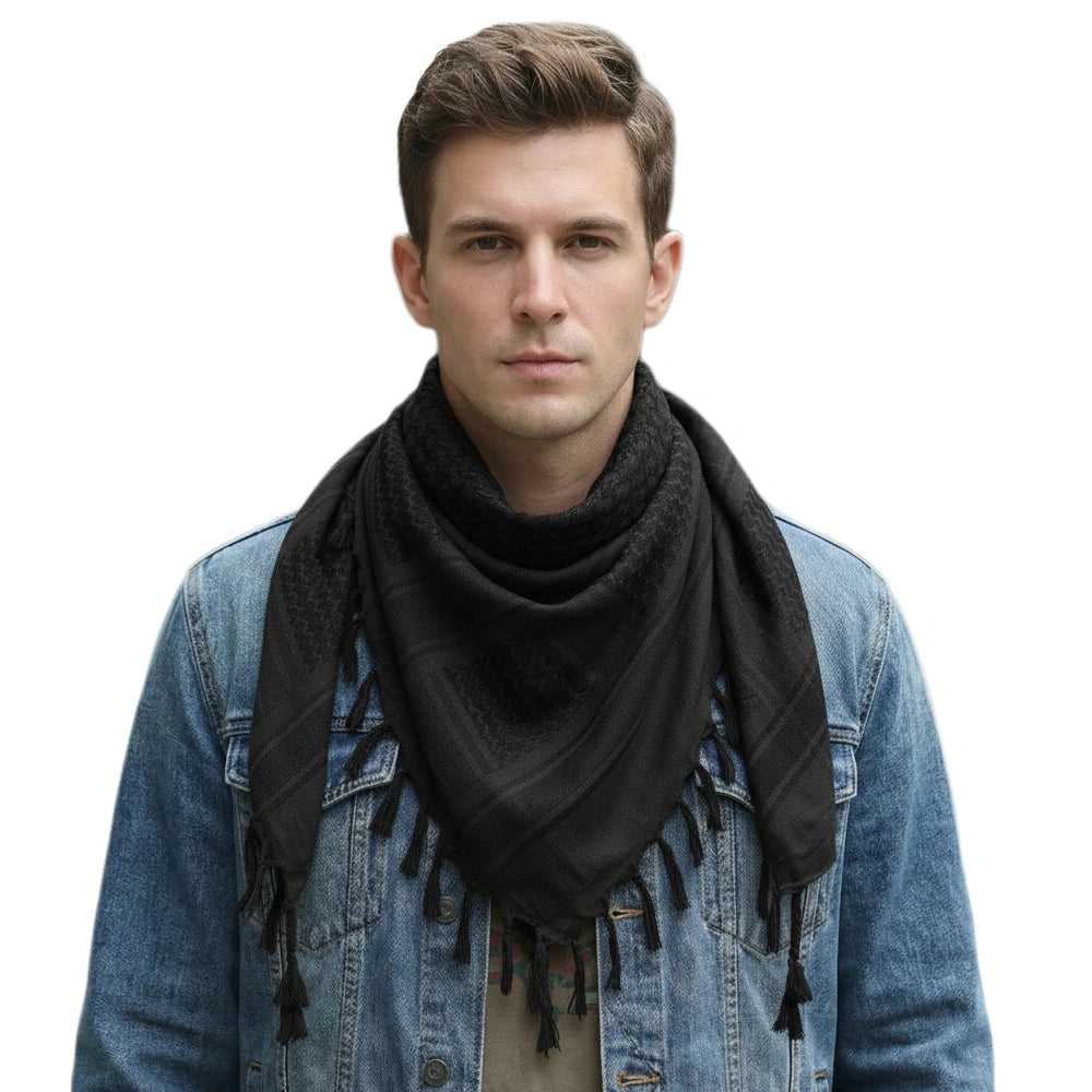100% Cotton Colorful Keffiyeh Military Tactical Shemagh Desert Scarf Neck Wrap For Men and Women