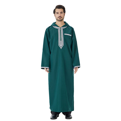 ثوب عربي بغطاء رأس إسلامي للرجال 26T847#