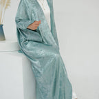 Cardigan Open Abaya Dress - Bronzing Fabric