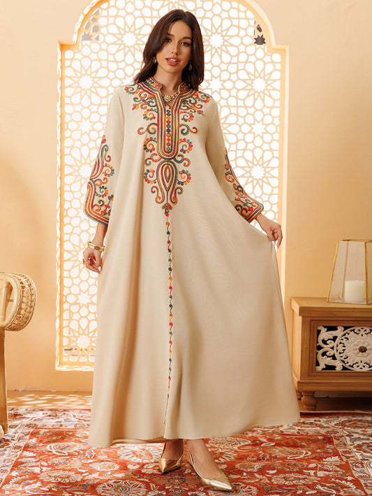 Rope Embroidery Eid Dress Mukhawar Caftan Kaftan Dress #25417
