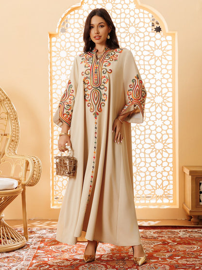 Rope Embroidery Eid Dress Mukhawar Caftan Kaftan Dress #25417