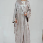 Cardigan Open Abaya Dress - Bronzing Fabric