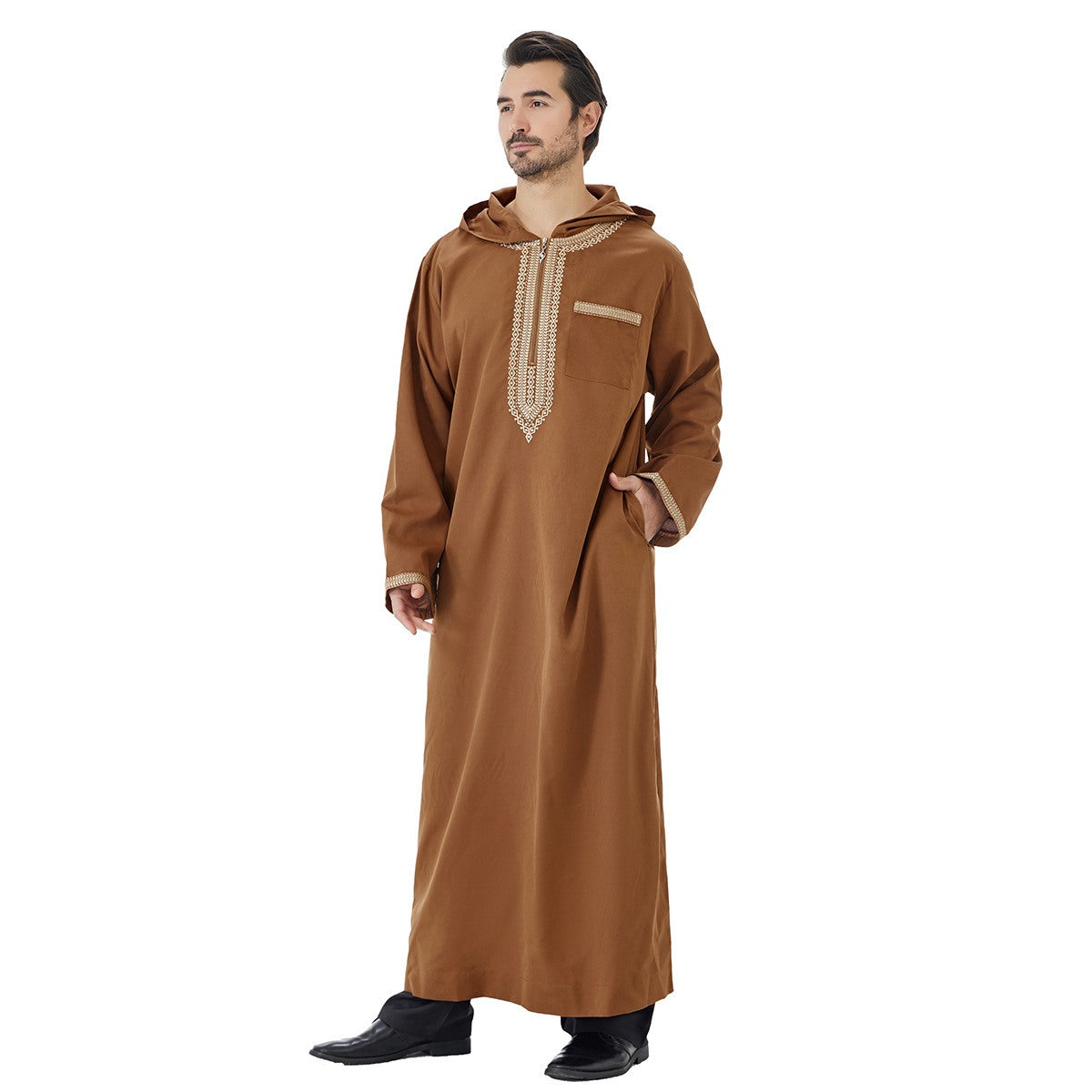 ثوب عربي بغطاء رأس إسلامي للرجال 26T847#