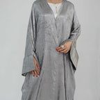 Cardigan Open Abaya Dress - Bronzing Fabric