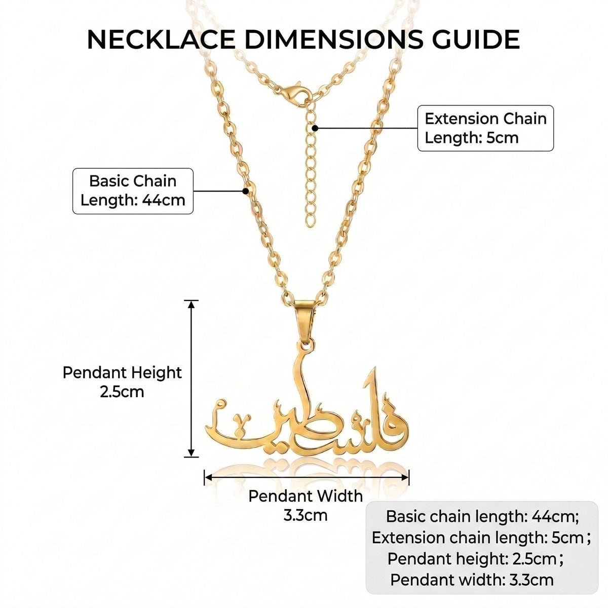 Palestine Arabic Necklace Muslim Islamic Jewelry