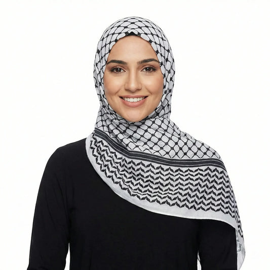 20 خيارًا من الألوان من الشيفون النسائي كوفية فلسطينية حجاب كوفية وشاح فلسطيني