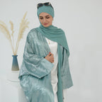 Cardigan Open Abaya Dress - Bronzing Fabric