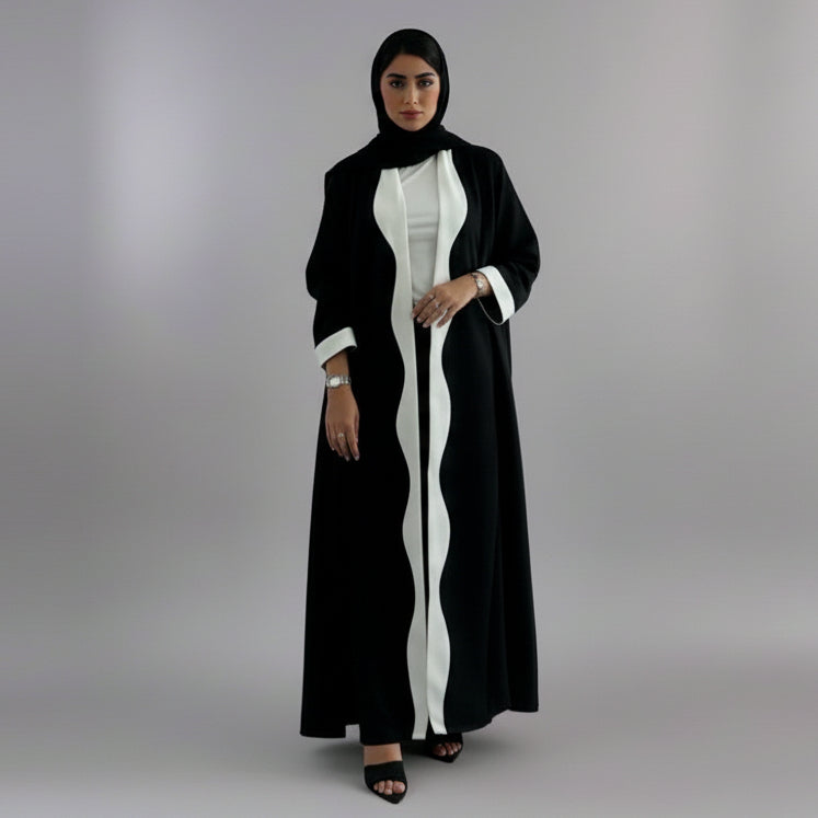 Arab Dubai Cardigan Open Abaya Dress #25220