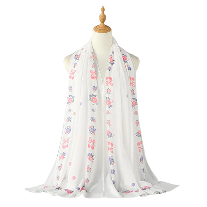Muslim Women Printed Chiffon Hijab Scarf #26VE206