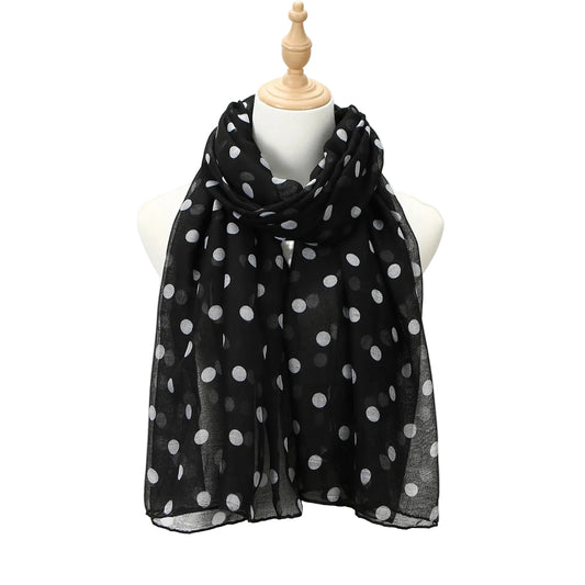 Muslim Women Polka Dot Print Hijab Scarf #26VE125