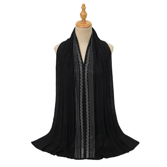 Muslim Women Hotfix Rhinestones Hijab Scarf #26YW576