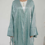 Cardigan Open Abaya Dress - Bronzing Fabric