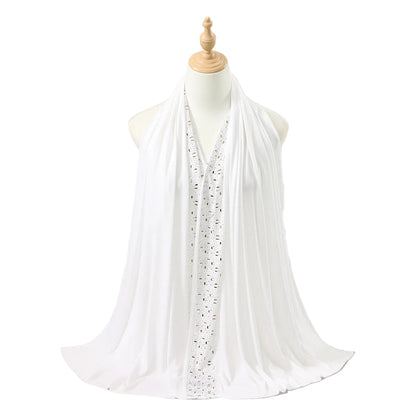 Muslim Women Hotfix Rhinestones Hijab Scarf #26YW425
