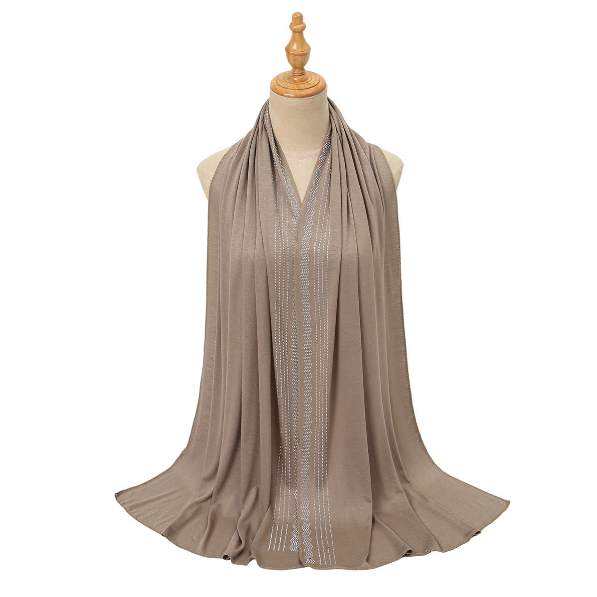 Muslim Women Hotfix Rhinestones Hijab Scarf #26YW576