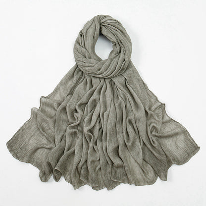 Muslim Women Rayon Textured Hijab Scarf #26VE089