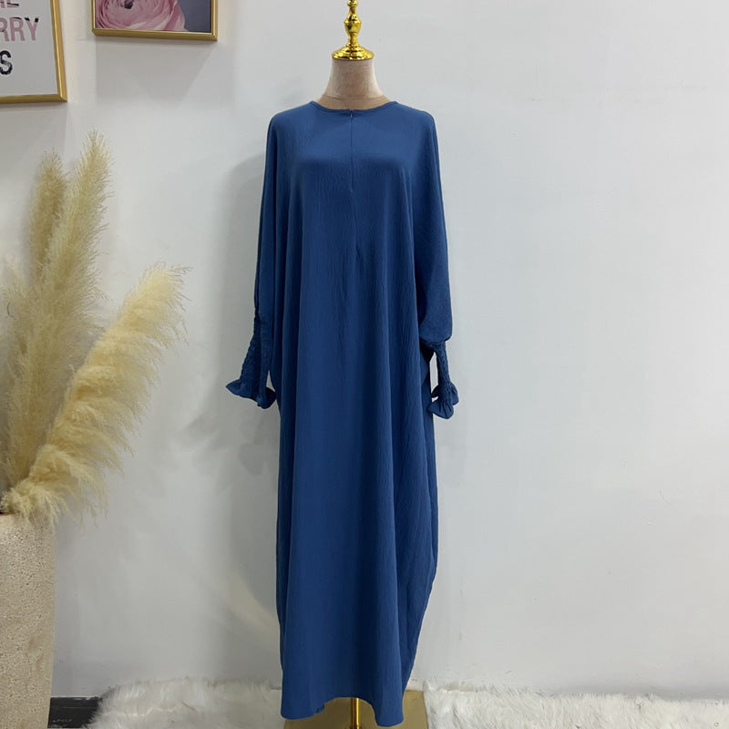 Muslim Women Polyester/Cotton Farasha Abaya Dress