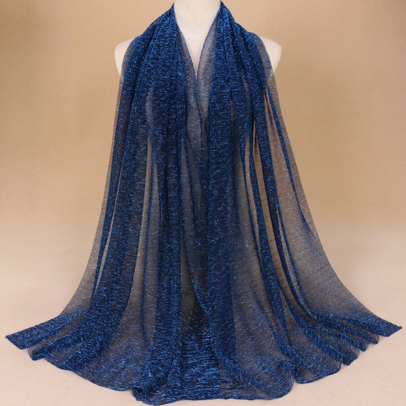 Muslim Women Gold Thread Hijab Scarf #26YW71