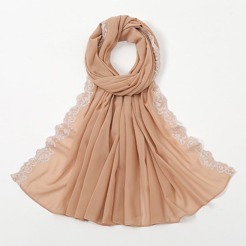 Muslim Women Lace Hijab Scarf #26VS484