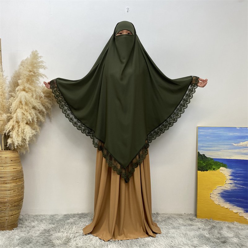 13 خيارًا من ألوان خمار نيدا دانتيل طويل للنساء العربيات في الشرق الأوسط