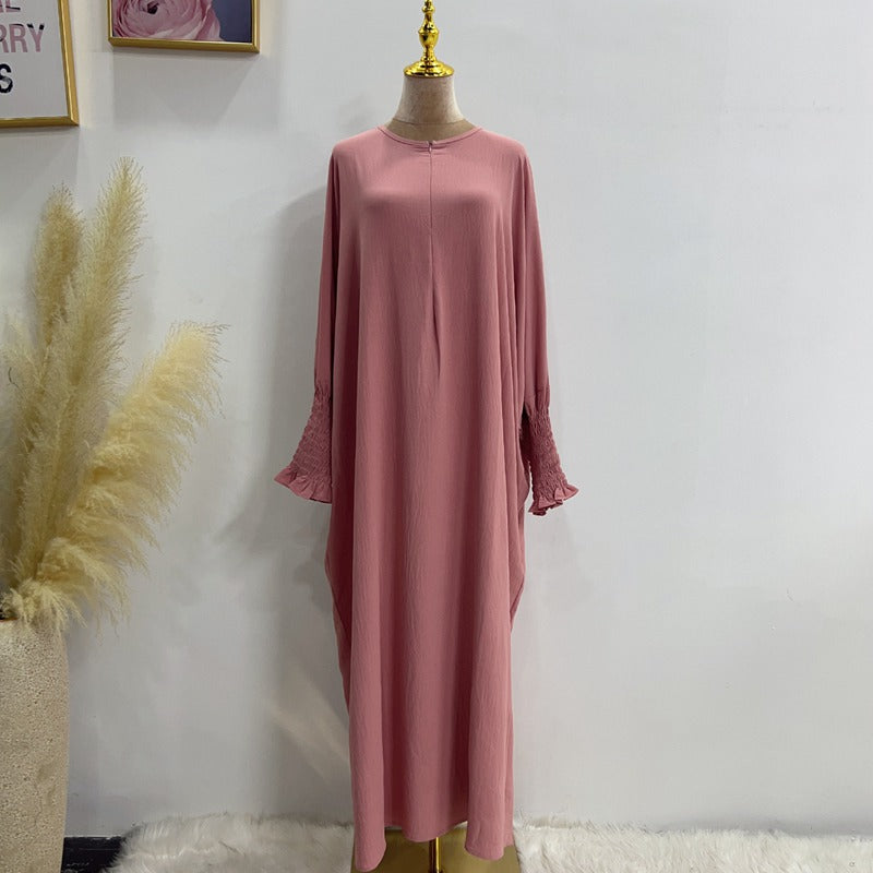 Muslim Women Polyester/Cotton Farasha Abaya Dress