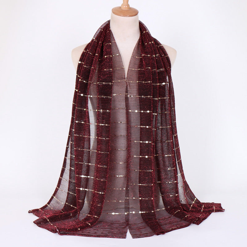 Muslim Women Sequins Hijab Scarf #26VS064