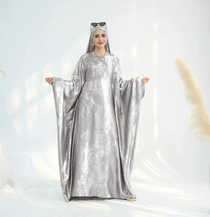 Bronzing Gleam Butterfly Batwing Farasha Abaya Dress