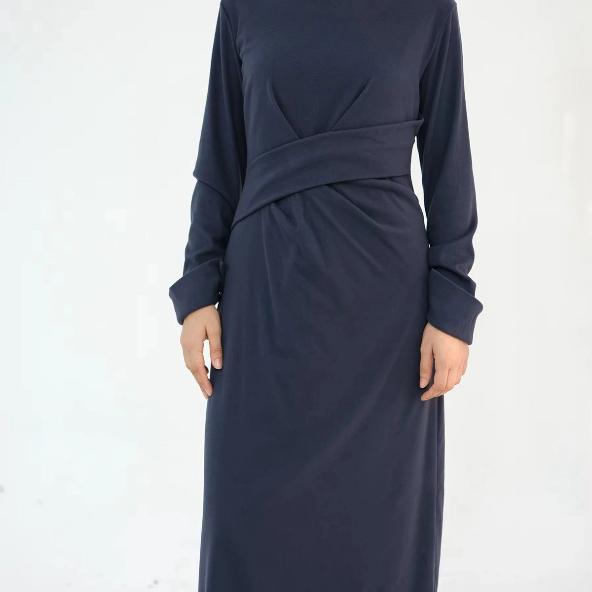 فستان عباية مخمل سادة #24889