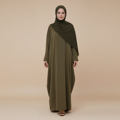 Muslim Women Nida Batwing Sleeve Farasha Abaya Dress #26468