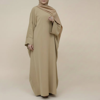 Muslim Women Nida Batwing Sleeve Farasha Abaya Dress #26468