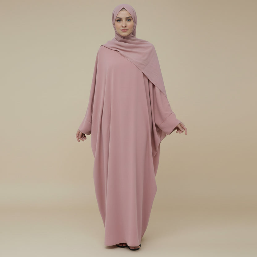 Muslim Women Nida Batwing Sleeve Farasha Abaya Dress #26468
